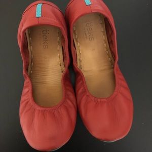 Tieks cherry red flats